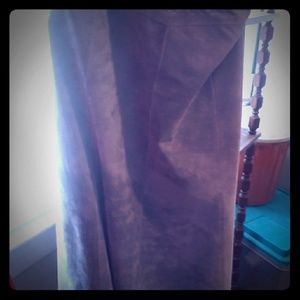 Light blue suede skirt
